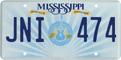 MS license plate JNI474