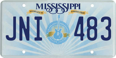 MS license plate JNI483