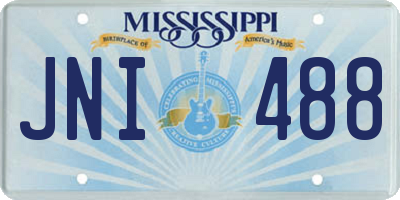 MS license plate JNI488