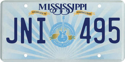 MS license plate JNI495