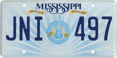 MS license plate JNI497