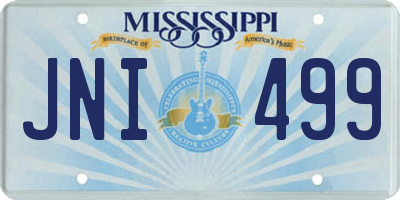 MS license plate JNI499