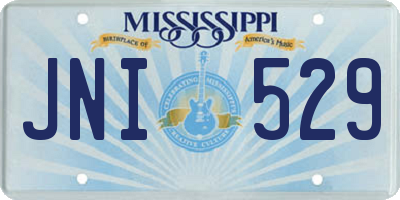 MS license plate JNI529