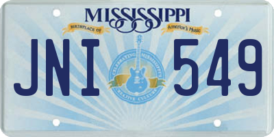 MS license plate JNI549