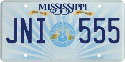 MS license plate JNI555