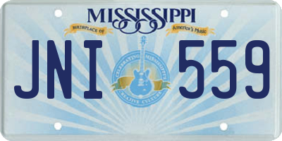 MS license plate JNI559
