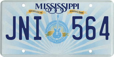 MS license plate JNI564