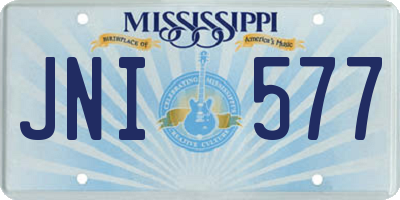 MS license plate JNI577