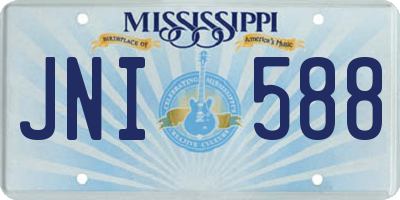 MS license plate JNI588