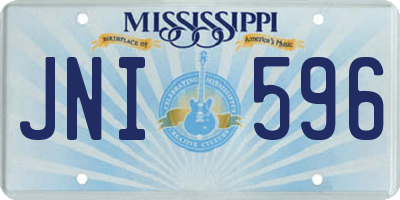 MS license plate JNI596