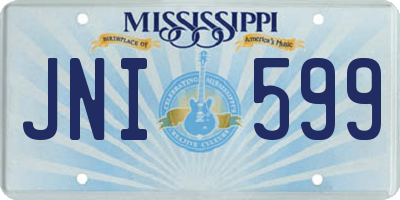 MS license plate JNI599