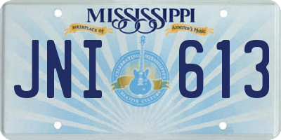 MS license plate JNI613