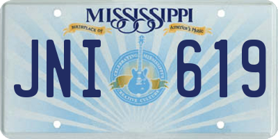 MS license plate JNI619