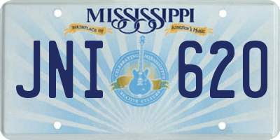 MS license plate JNI620