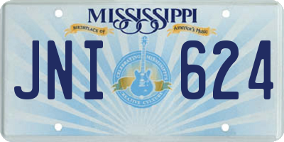 MS license plate JNI624