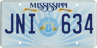 MS license plate JNI634