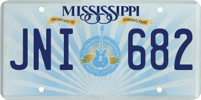 MS license plate JNI682