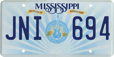 MS license plate JNI694
