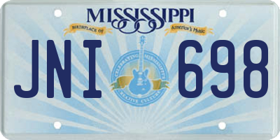 MS license plate JNI698
