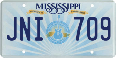 MS license plate JNI709