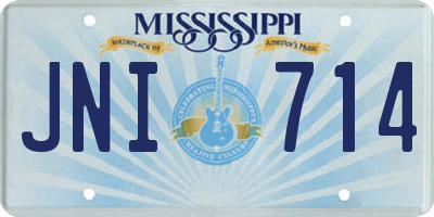 MS license plate JNI714