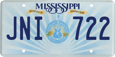 MS license plate JNI722