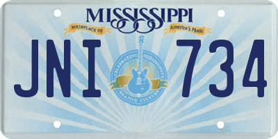 MS license plate JNI734
