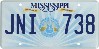 MS license plate JNI738