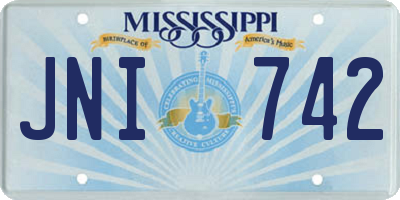 MS license plate JNI742