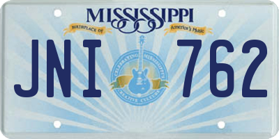 MS license plate JNI762