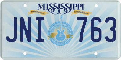 MS license plate JNI763
