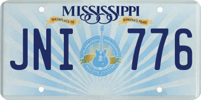 MS license plate JNI776