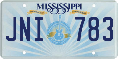 MS license plate JNI783