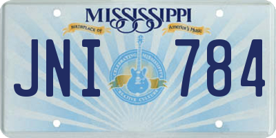 MS license plate JNI784