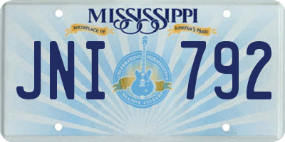 MS license plate JNI792