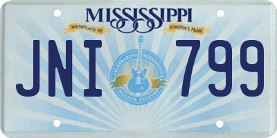 MS license plate JNI799