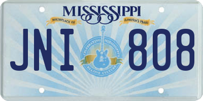MS license plate JNI808