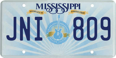 MS license plate JNI809