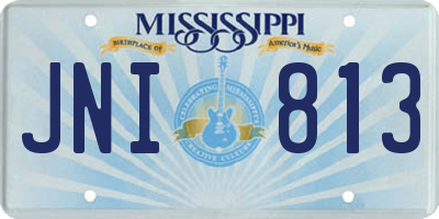 MS license plate JNI813