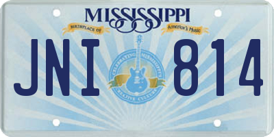 MS license plate JNI814