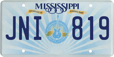 MS license plate JNI819
