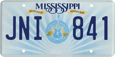 MS license plate JNI841