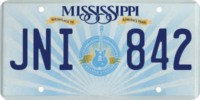 MS license plate JNI842