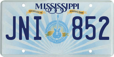 MS license plate JNI852