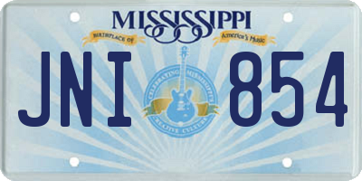 MS license plate JNI854