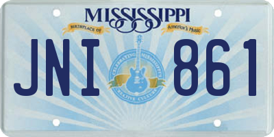 MS license plate JNI861