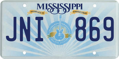 MS license plate JNI869