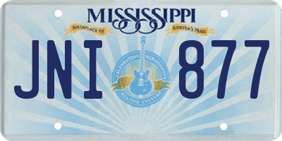 MS license plate JNI877
