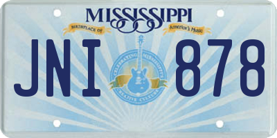 MS license plate JNI878