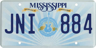 MS license plate JNI884